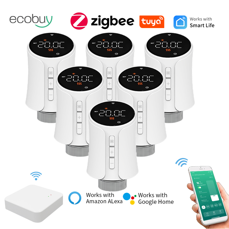 Smart Trv Thermostat Tuya - Vanne de radiateur thermostatique intelligente Tuya