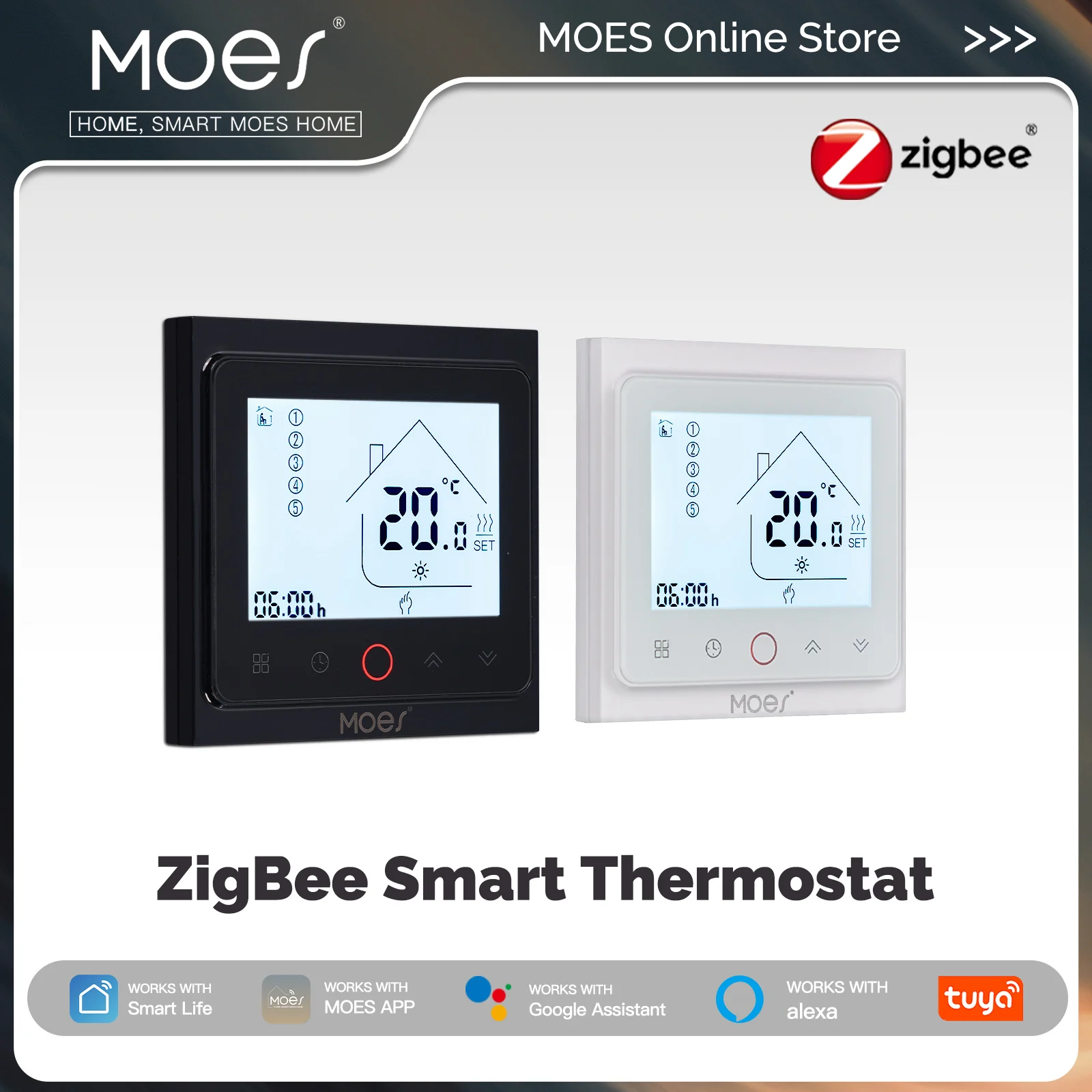 Zigbee Radiator Thermostat Valve - MOES Tuya ZigBee Thermostat intelligent contrôle