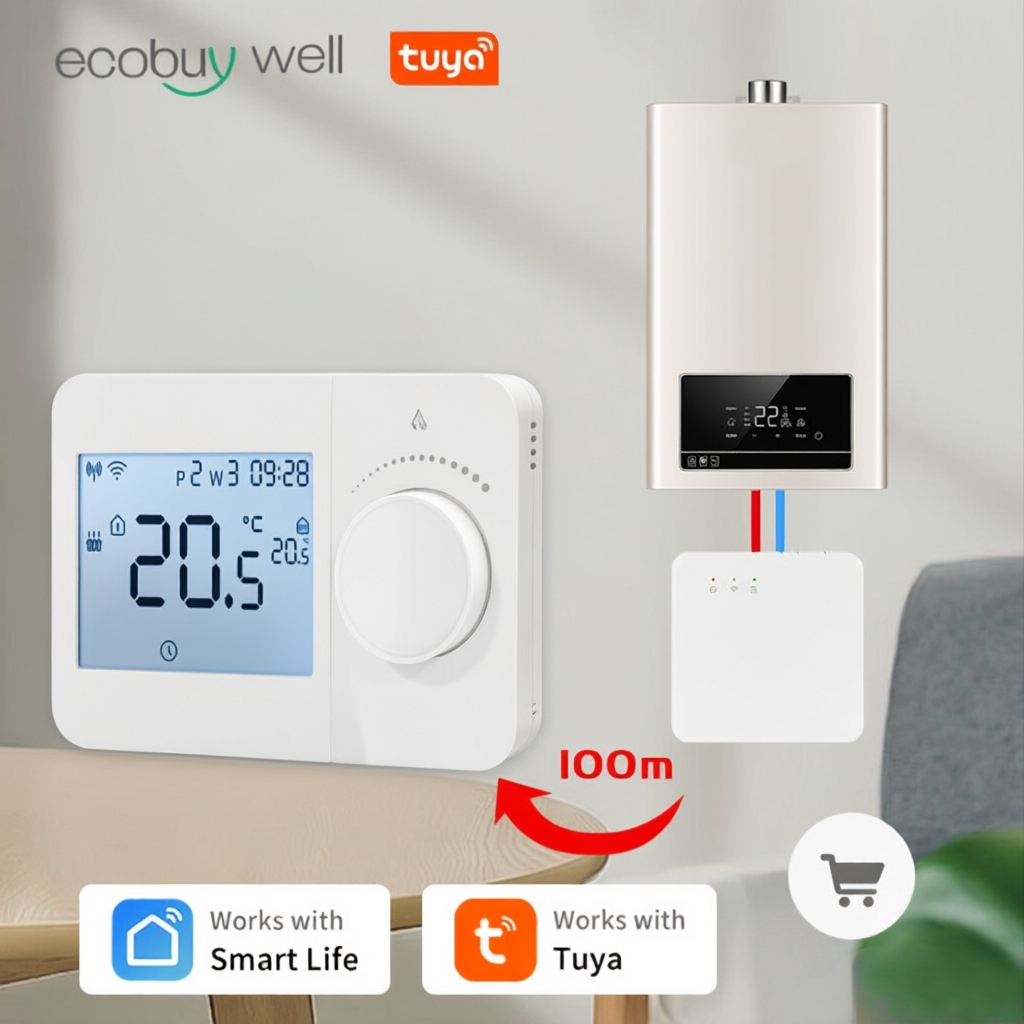 Smart Thermostat Boiler Opentherm - Thermostat WiFi intelligent Tuya pour maison