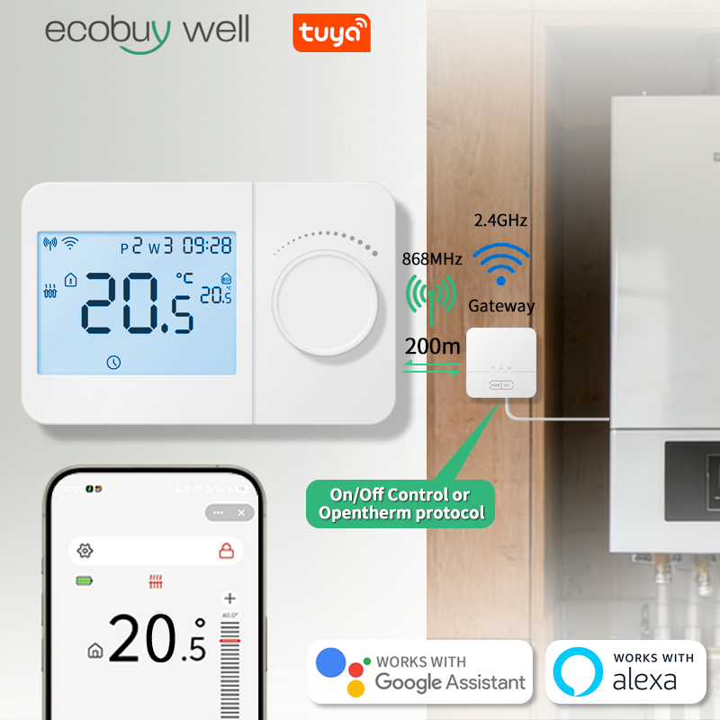 Smart Thermostat Boiler Opentherm - Thermostat sans fil Opentherm WiFi/Sans WiFi,