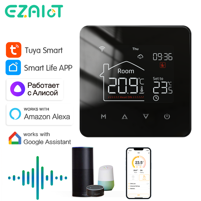 Smart Thermostat Heating Floor - Thermostat de maison intelligente WiFi Tuya,
