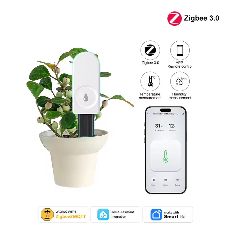 Zigbee Temperature Humidity Sensor - Capteur d'humidité du sol intelligent ZigBee