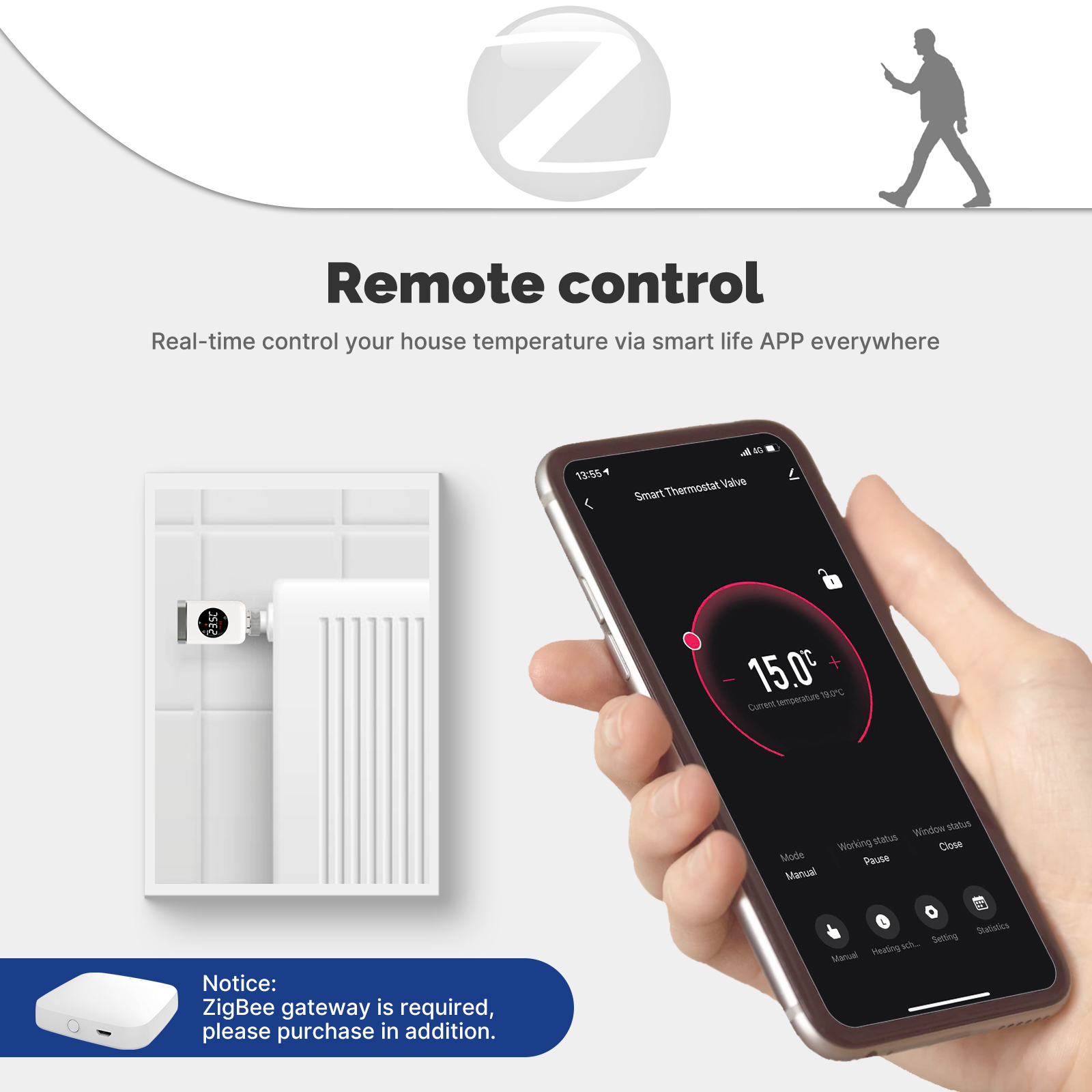 Vanne thermostatique de radiat - Smart Trv Thermostat Tuya avis et prix