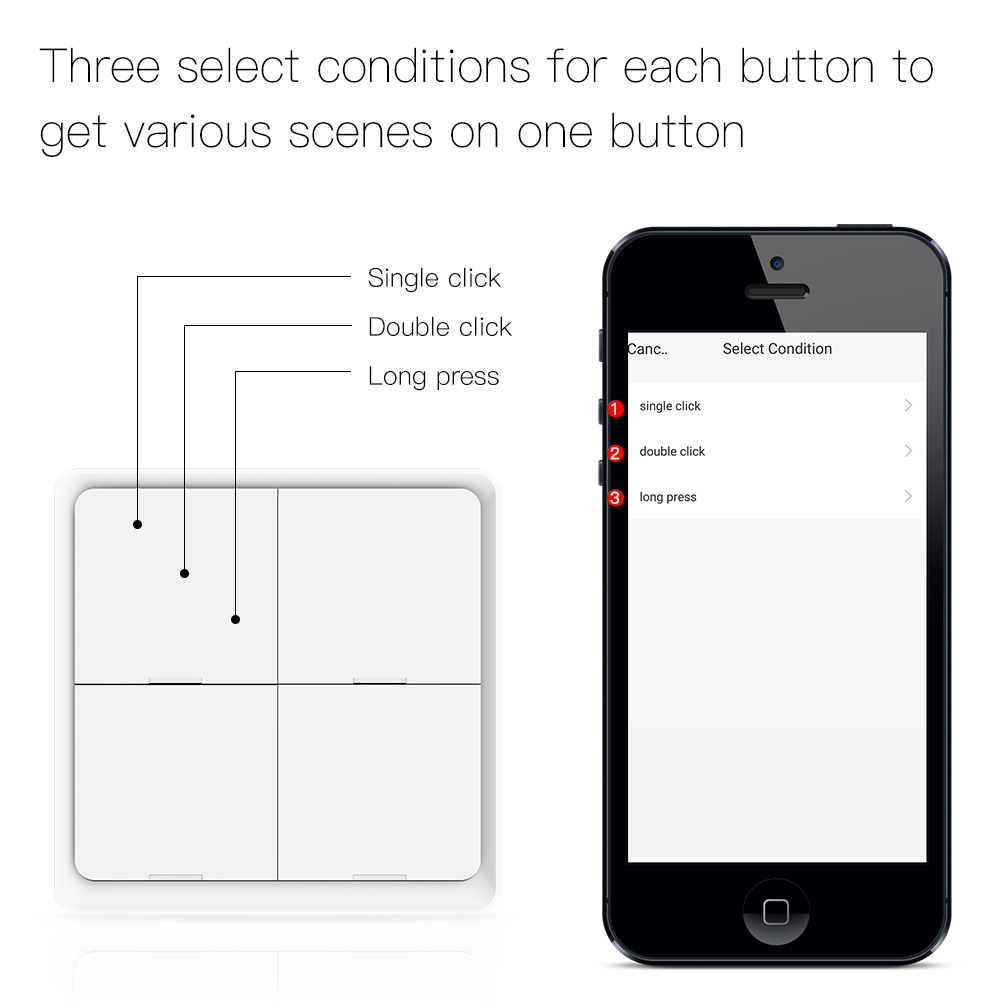Interrupteur sans fil MOES Zig - Zigbee Smart Button Scene Switch avis et prix