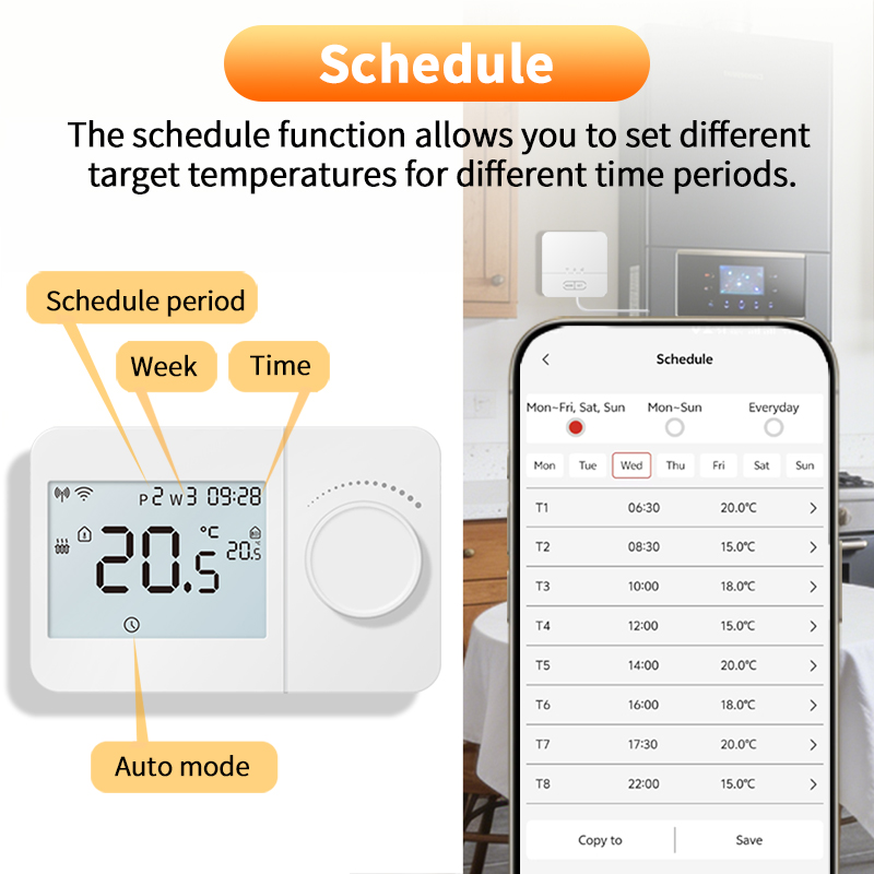 Thermostat Wi-Fi Tuya, thermos - Smart Thermostat Boiler Opentherm avis et prix
