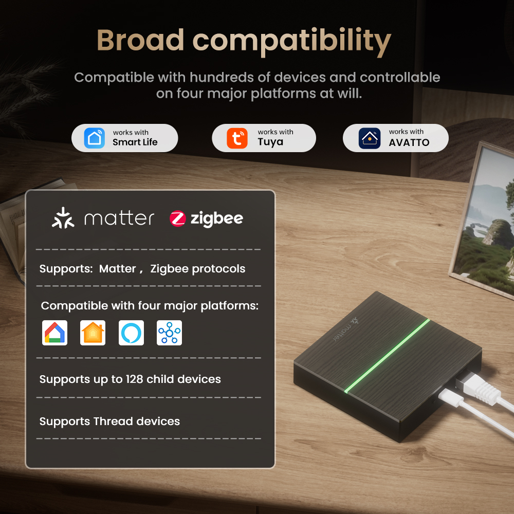 AVATTO Matter Smart Wired Gate - Zigbee Gateway Hub Tuya avis et prix