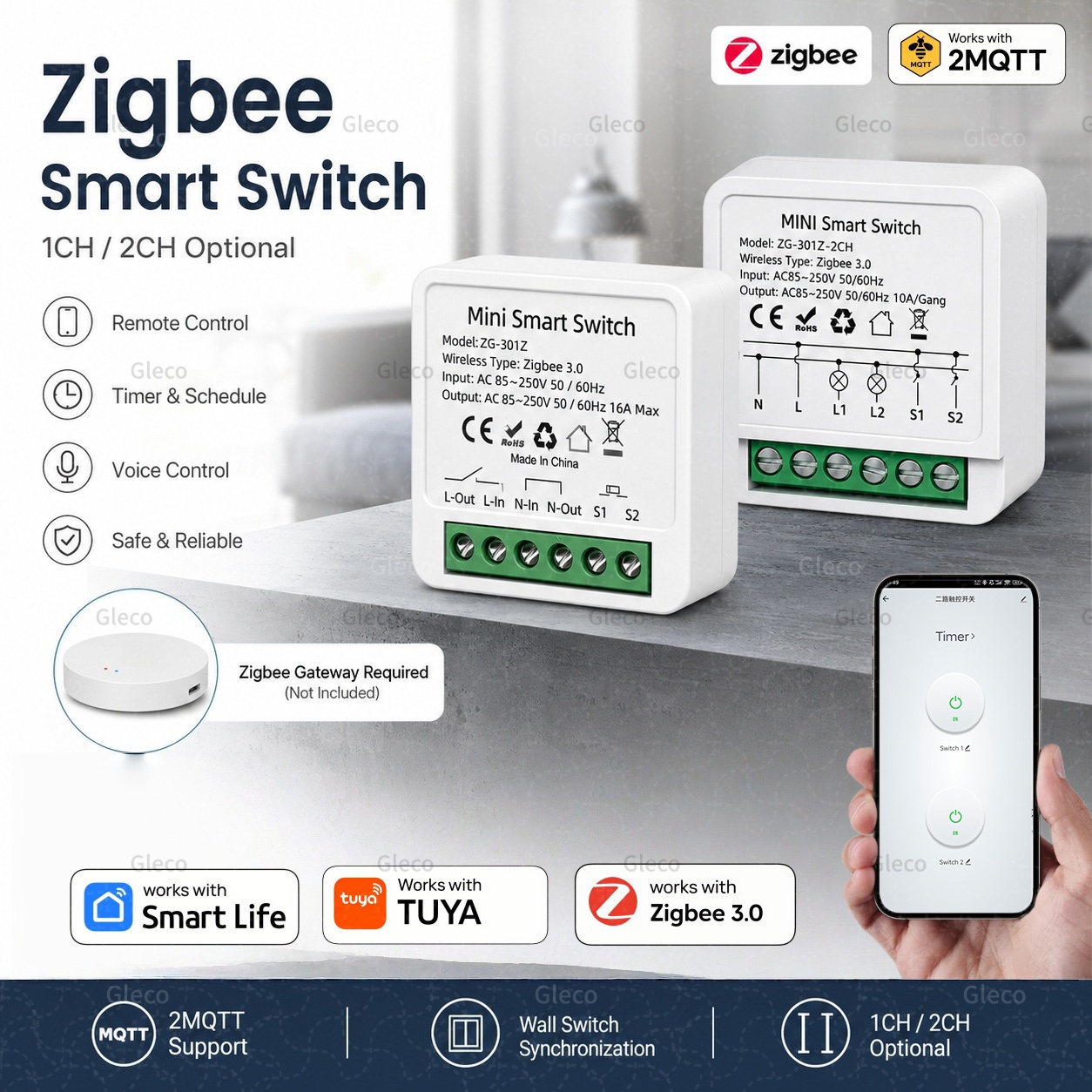 Interrupteur intelligent Zigbe - Zigbee Gateway Hub Tuya avis et prix