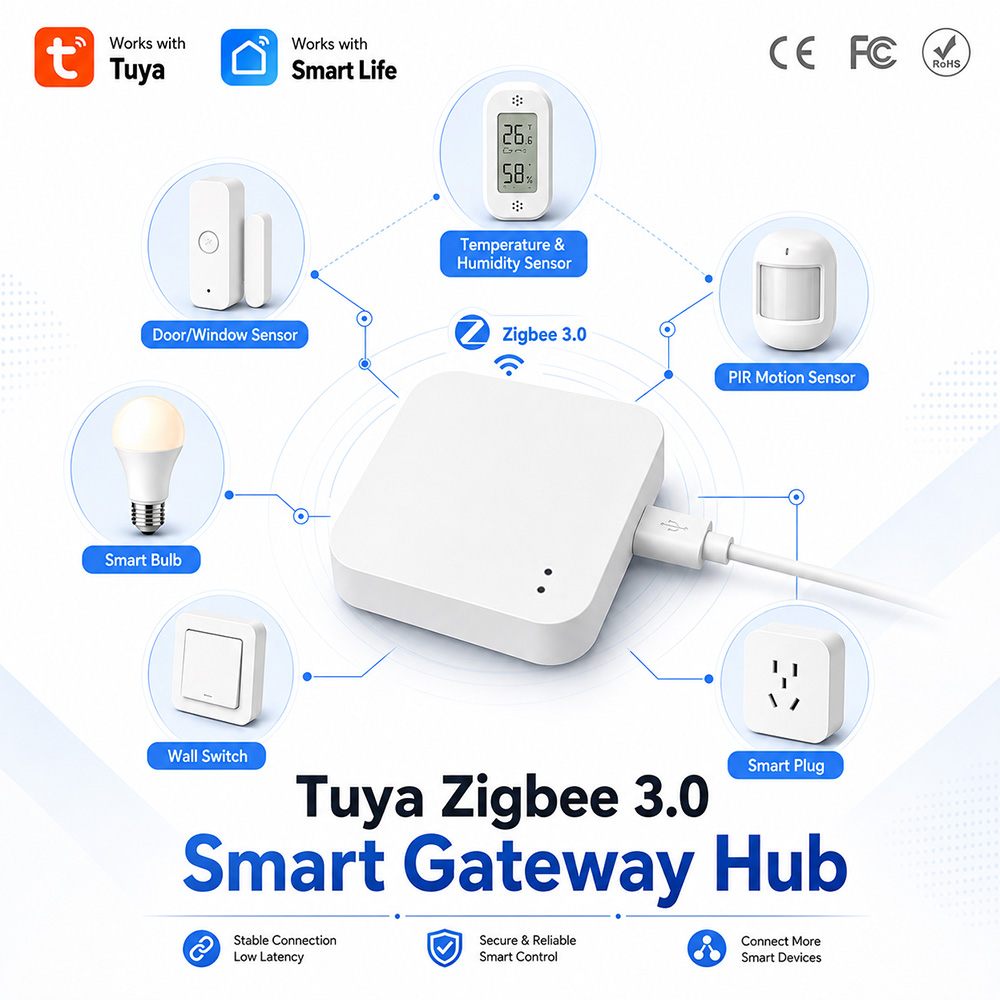 Hub sans fil Tuya Zigbee, pass - Zigbee Gateway Hub Tuya avis et prix
