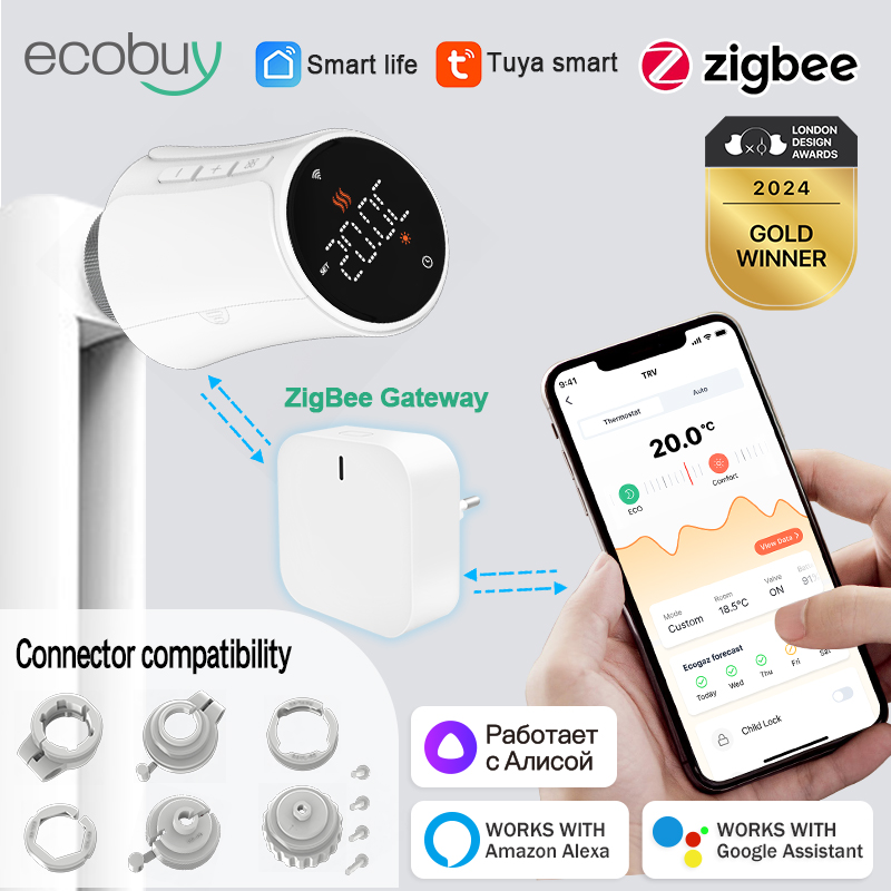 Vanne de Thermostat intelligen - Zigbee Radiator Thermostat Valve avis et prix
