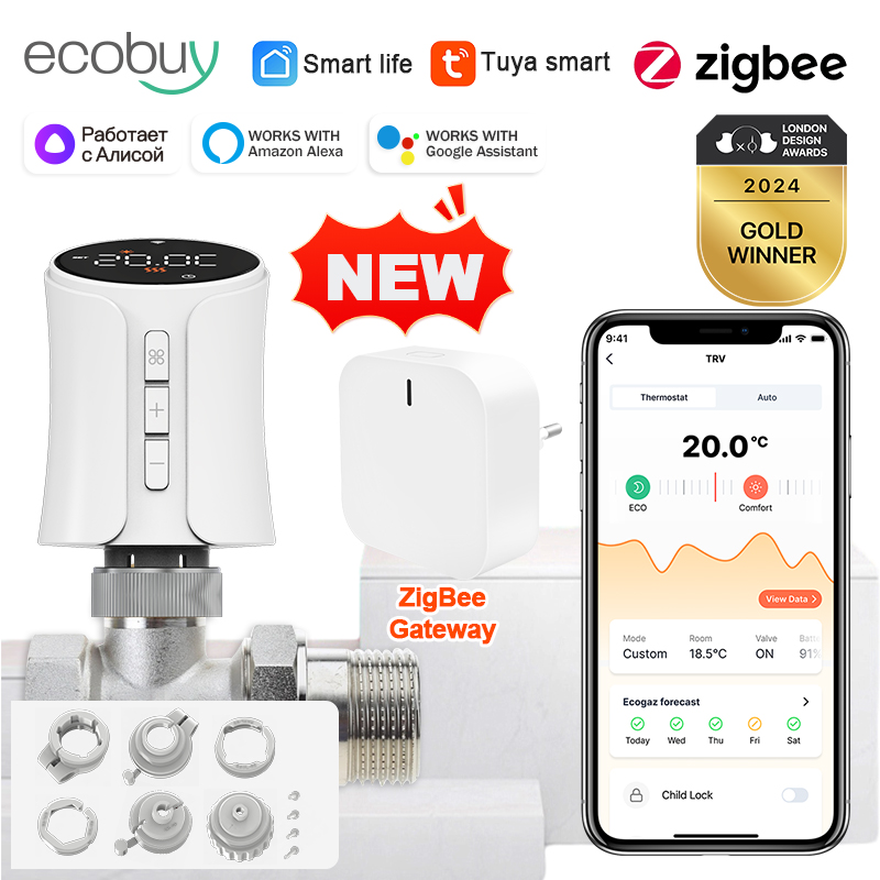Vanne de Thermostat intelligen - Zigbee Radiator Thermostat Valve avis et prix