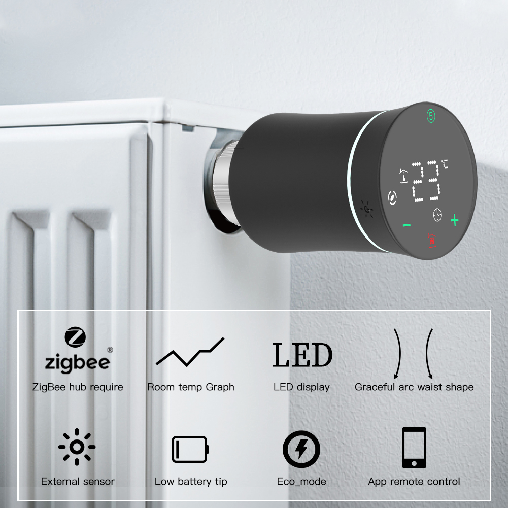 Thermostat MOES ZigBee3.0 TRV, - Smart Trv Thermostat Tuya avis et prix