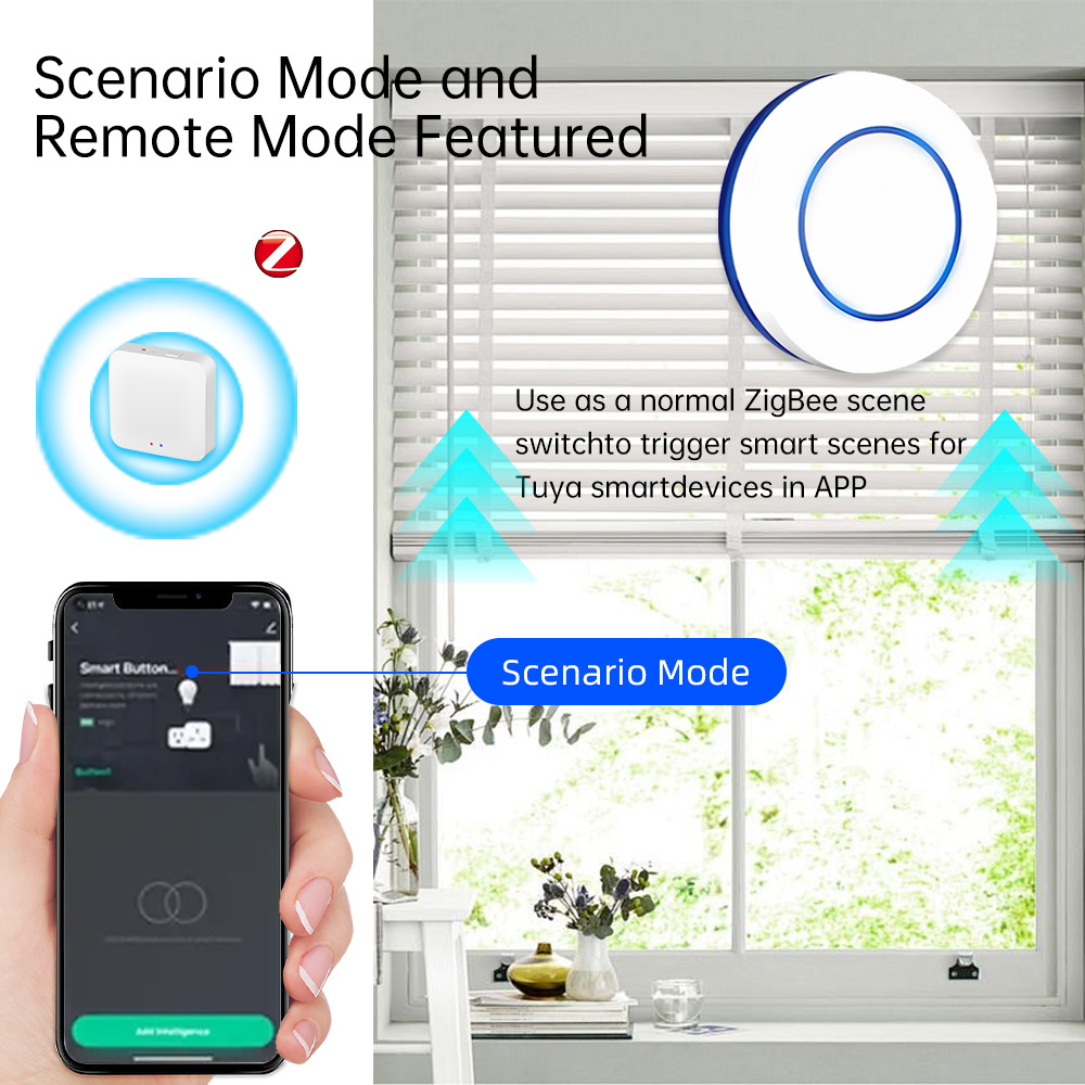 Bouton poussoir sans fil ZigBe - Zigbee Smart Button Scene Switch avis et prix