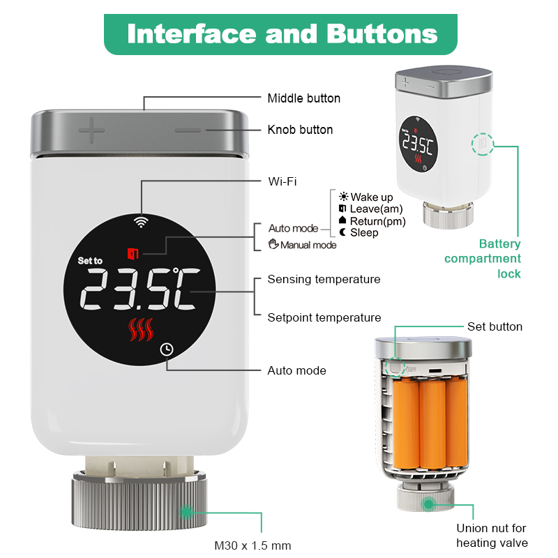 Valve thermostatique Zigbee 3. - Zigbee Radiator Thermostat Valve avis et prix